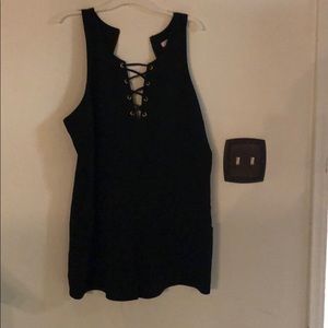 Black romper with pockets